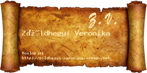 Zöldhegyi Veronika névjegykártya